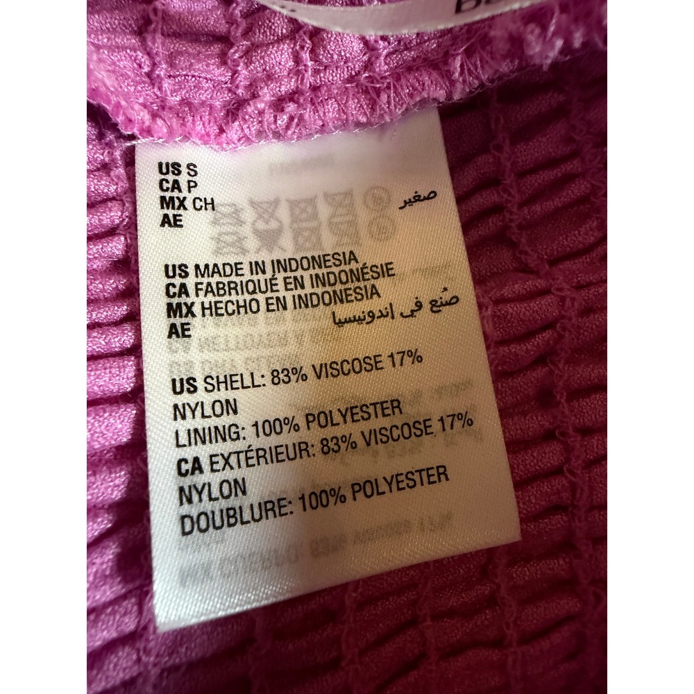 Bar III Womens Pink Smocked Puff Sleeve Square Neck Mini Dress Size Small - Picture 6 of 6